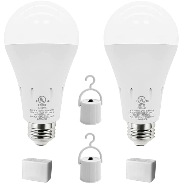 (4Pack)Rechargeable Emergency LED Bulb – Works as Regular Light & Backup During Power Outage, Dimmable, Dual Charging, Portable Use