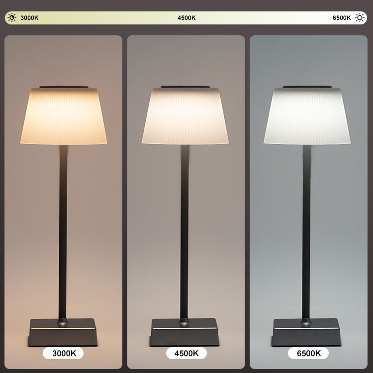 Lámpara de mesa recargable RGB impermeable JackonLux: luz ambiental táctil de 64 colores, suave brillo que cuida la vista para el dormitorio y las noches al aire libre.