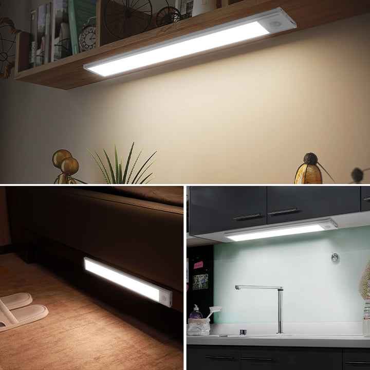 🥉(2PK)Motion Sensor Under Cabinet Light🥉, 1500mAh Rechargeable Magnetic LED, Dimmable Lighting for Kitchen, Closet, Pantry, Bathroom, Stairs, Hallway