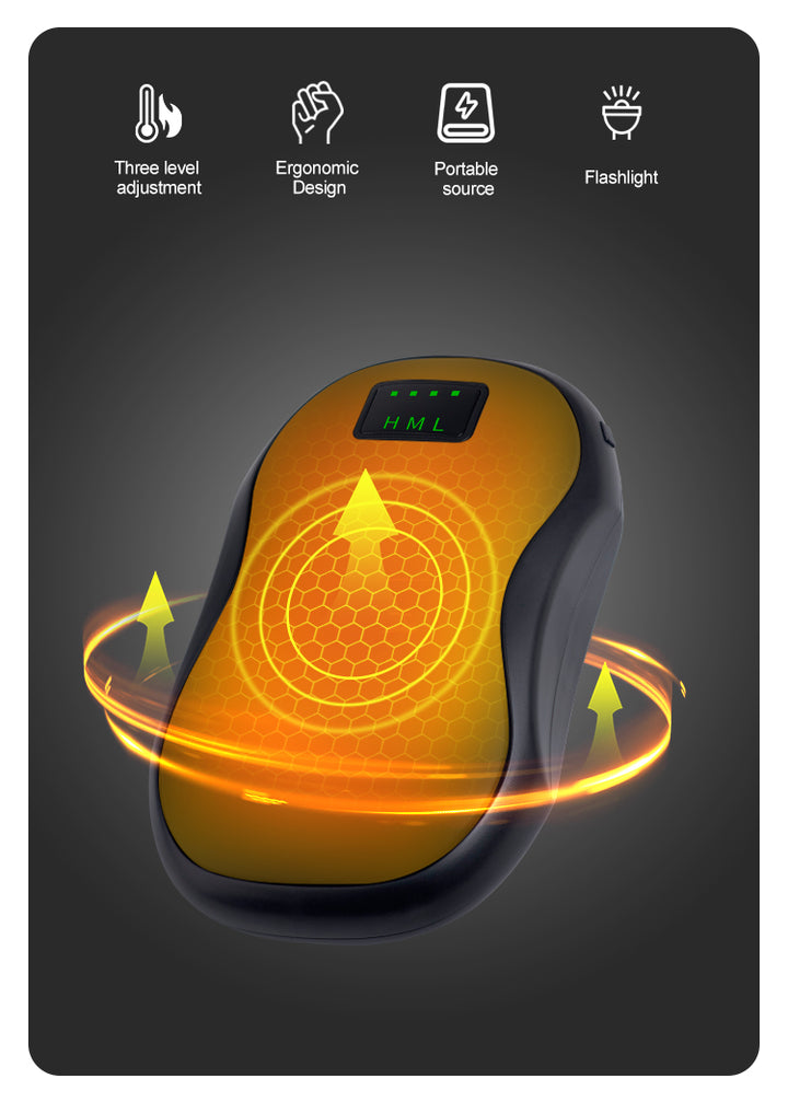 JackonLux |Multi-Function Hand Warmer – Power Bank & Flashlight in One Compact Design