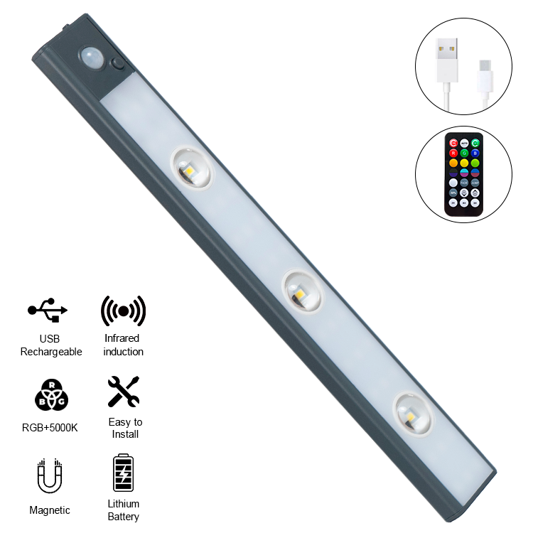 Rechargeable RGB Induction Cabinet Light with Remote Control | JackonLux