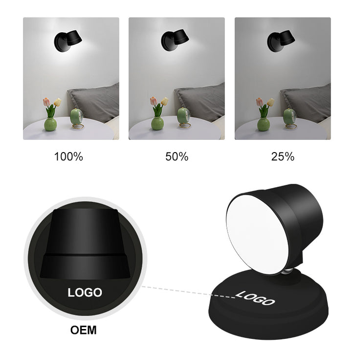 Rechargeable 360° Rotating Wall Lamp | Dimmable Touch Control | JackonLux