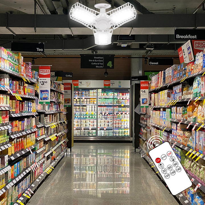 3-Panel Garage Light | Motion Sensor | 8000LM | Remote Control | JackonLux