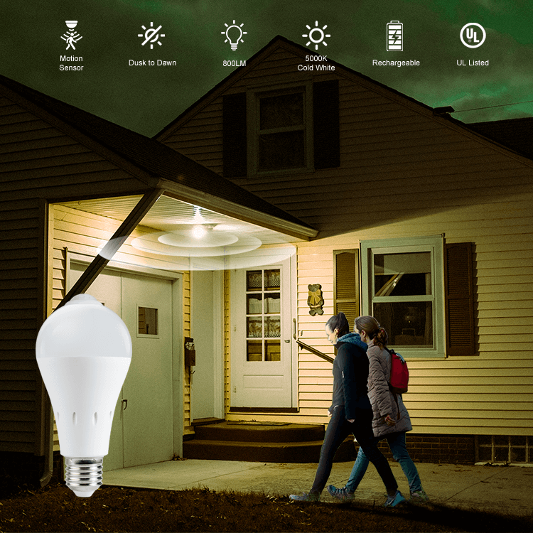 Motion Sensor LED Bulb | 800LM | Auto On/Off in Darkness | JackonLux