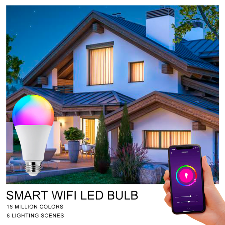 JackonLux WiFi RGB Emergency Smart Bulb with Battery Backup | JackonLux