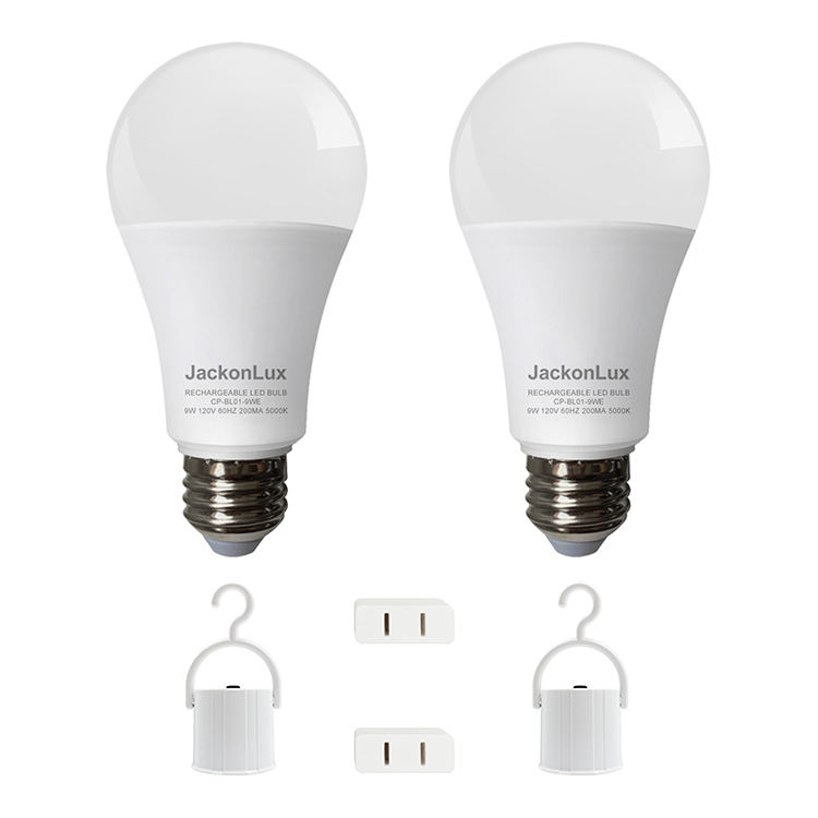 9W Portable Emergency LED Bulb | E27/E26/B22 Base | JackonLux