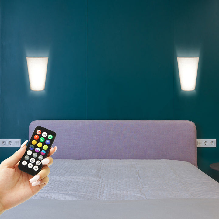 Rechargeable RGB Remote Control Wall Light with Fabric Shell | JackonLux