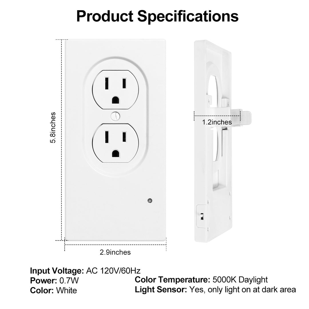 Socket Panel Light with Emergency Night Light | JackonLux