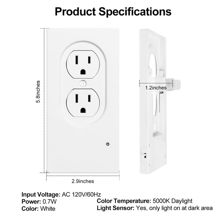 Socket Panel Light with Emergency Night Light | JackonLux