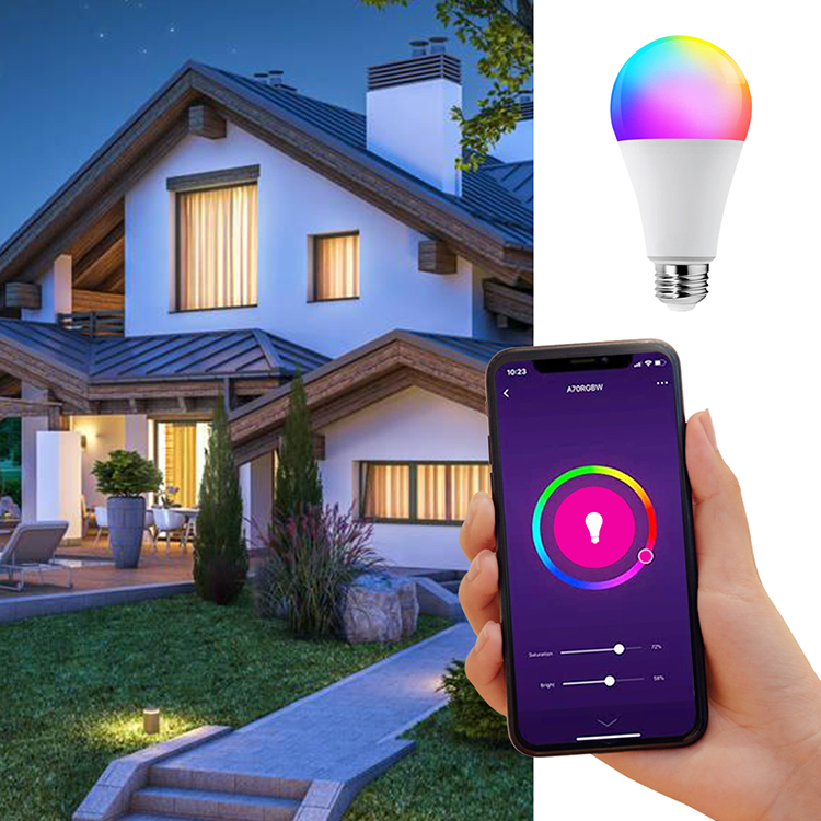 (2Pack)Smart RGB Light Bulb – 16 Million Colors, 10–100% Dimmable Brightness, Voice Control with Alexa & Google, Timer Auto On/Off