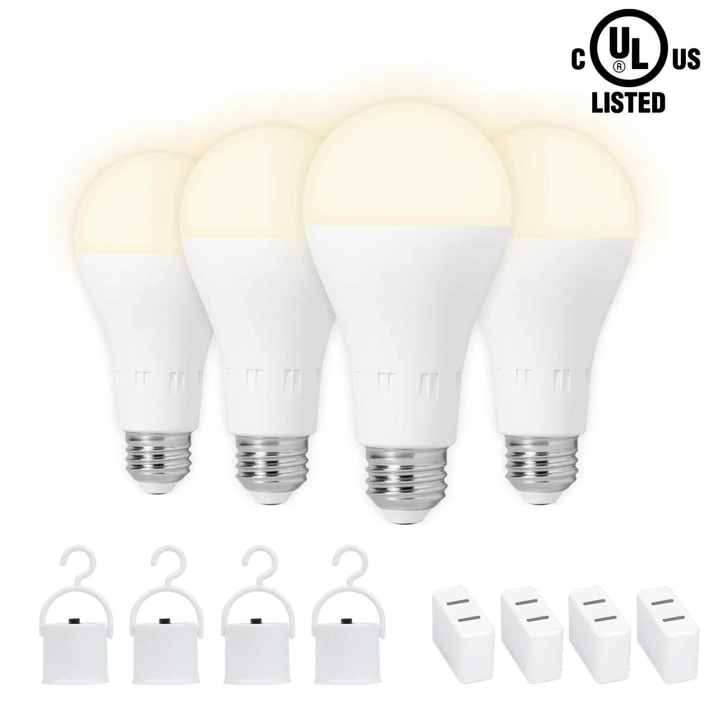 JackonLux Smart 9W Emergency LED Light Bulb - Rechargeable Battery Backup for Home & Outdoor