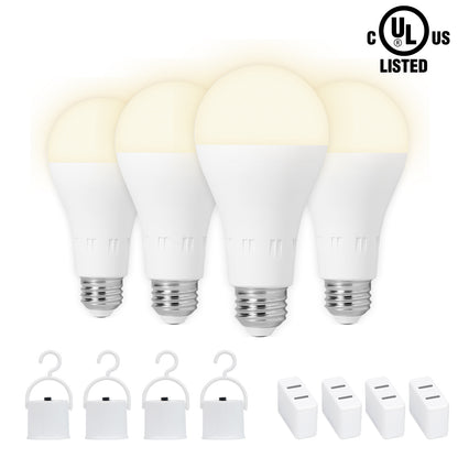 JackonLux Smart 9W Emergency LED Light Bulb - Rechargeable Battery Backup for Home & Outdoor