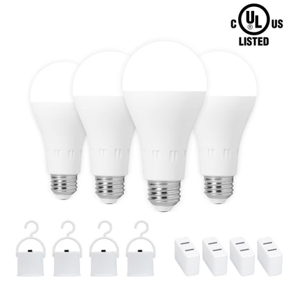 JackonLux Smart 9W Emergency LED Light Bulb - Rechargeable Battery Backup for Home & Outdoor