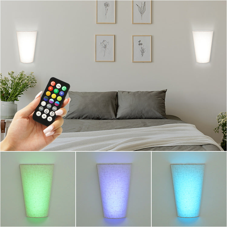 Rechargeable RGB Remote Control Wall Light with Fabric Shell | JackonLux