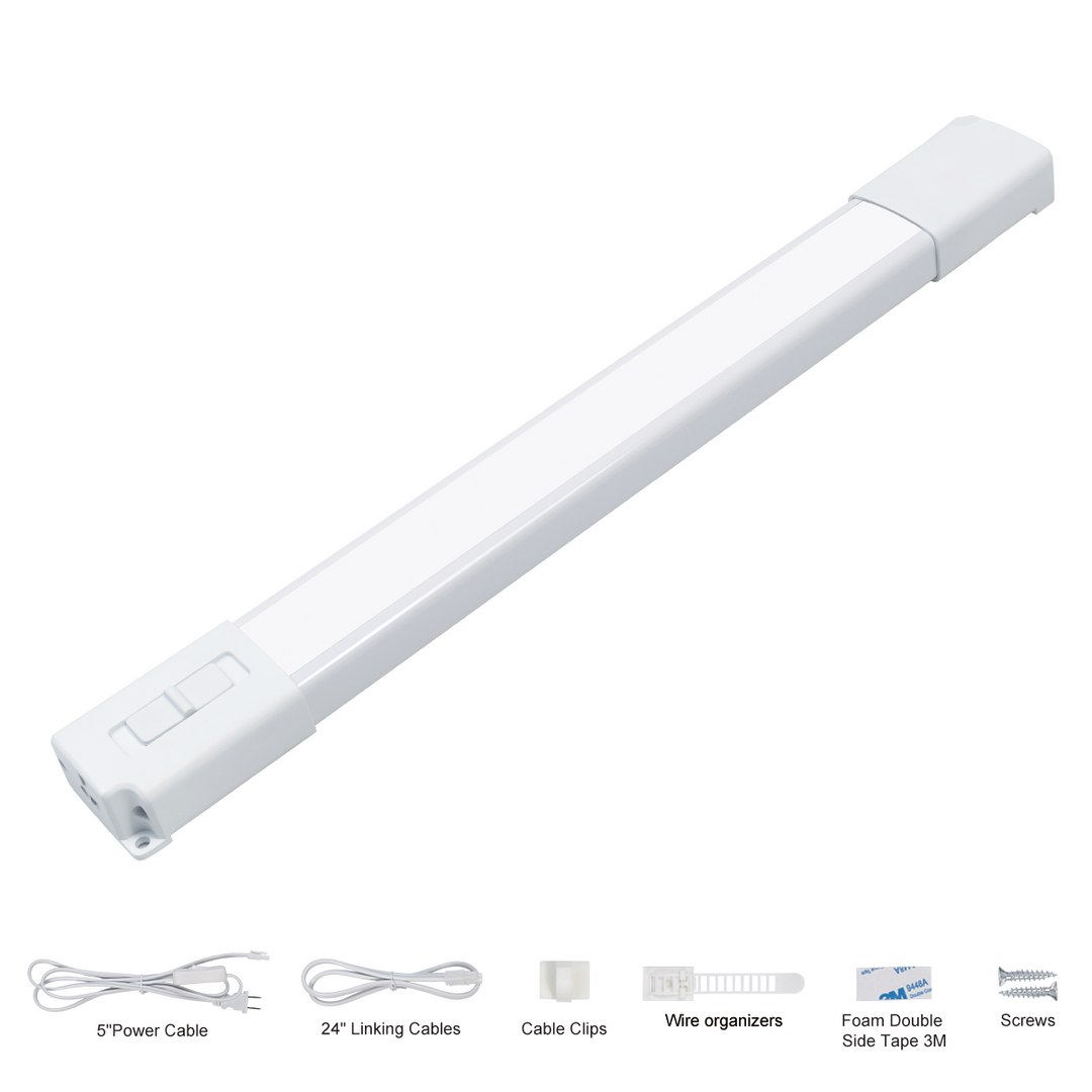 24-Inch Dimmable LED Under Cabinet Light | 42W, 1200LM, Linkable | JackonLux