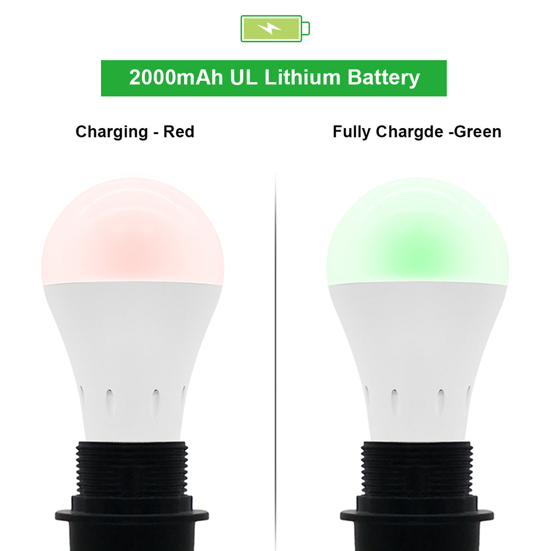 Rechargeable Emergency LED Bulb with Charge Indicator & Dimmable | JackonLux