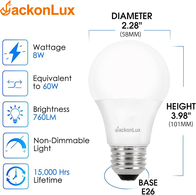 (4Pack)Safety Bulb — Explosion-Proof, Moisture-Proof & Energy Smart!
