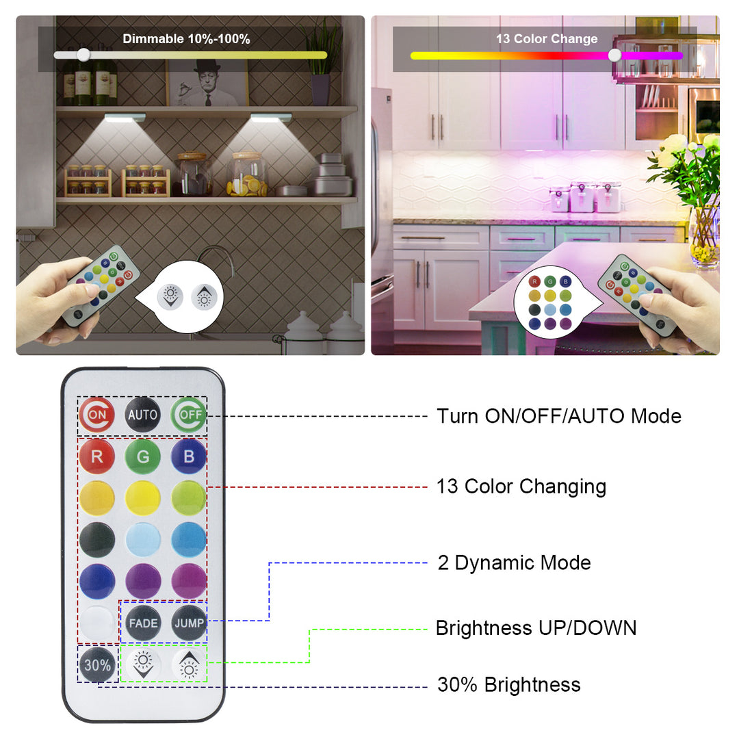 Multifunctional Rechargeable RGB Motion Sensor Cabinet Light | JackonLux