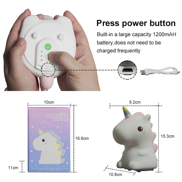 Unicorn Night Light - Color Changing Kids Sleep Light | JackonLux