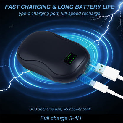 JackonLux 2-Pack 3-in-1 Emergency Survival Gear: 10,400mAh Power Bank, LED Flashlight & Pocket Heater – Travel-Friendly EDC Essentials for Hiking, Camping & Road Trips