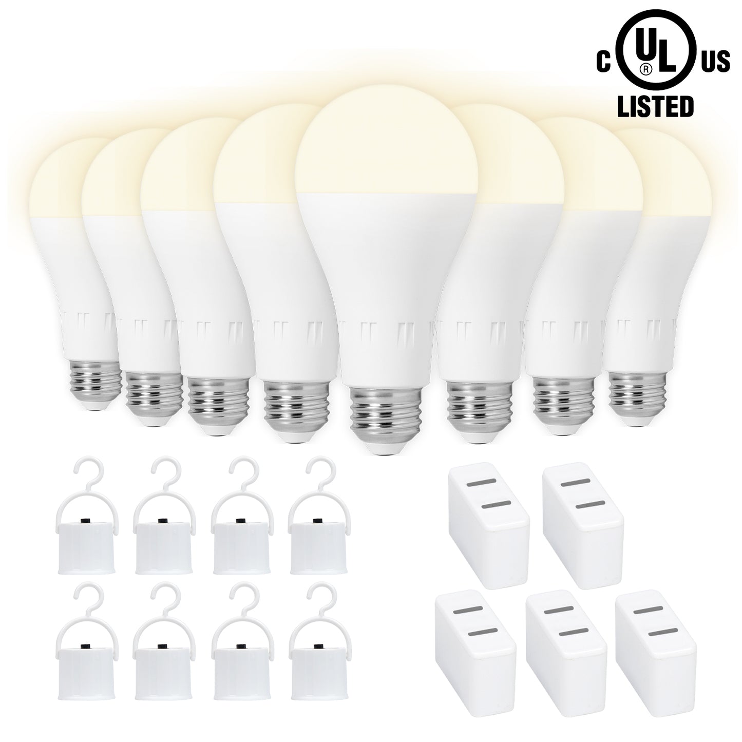 JackonLux Smart 9W Emergency LED Light Bulb - Rechargeable Battery Backup for Home & Outdoor