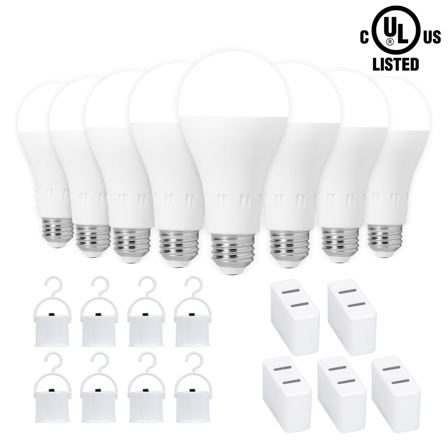 JackonLux Smart 9W Emergency LED Light Bulb - Rechargeable Battery Backup for Home & Outdoor