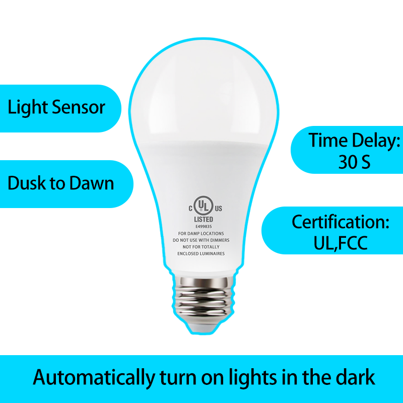 Dusk to Dawn Sensor Light Bulb | Auto On/Off, E26 Base | JackonLux