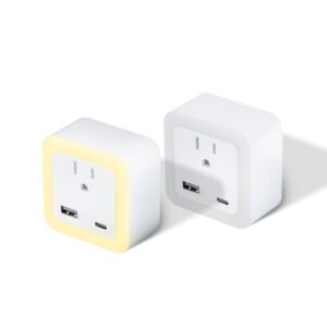 Plug-In Night Light with Emergency Features（2Pack）