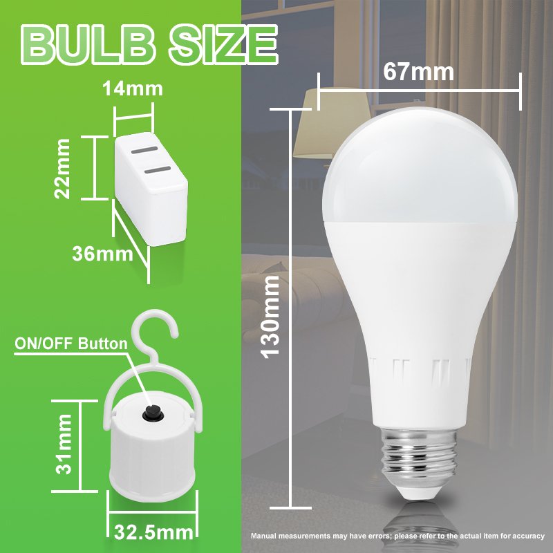 4-in-1 Rechargeable Emergency Light Bulb (Battery Backup) - Image 2
