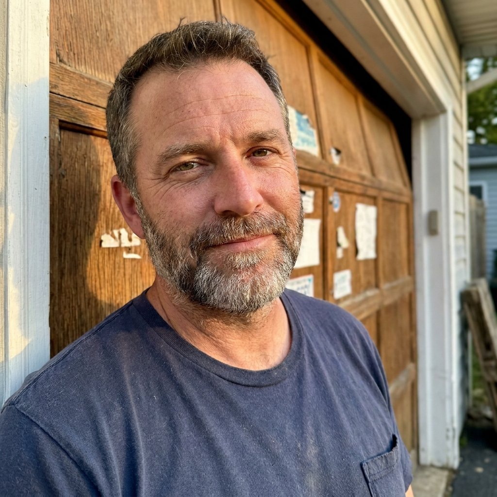 man standing outside near garage 202605142226