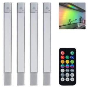 12-Inch Magnetic Cabinet Light with RGB（4Pack）