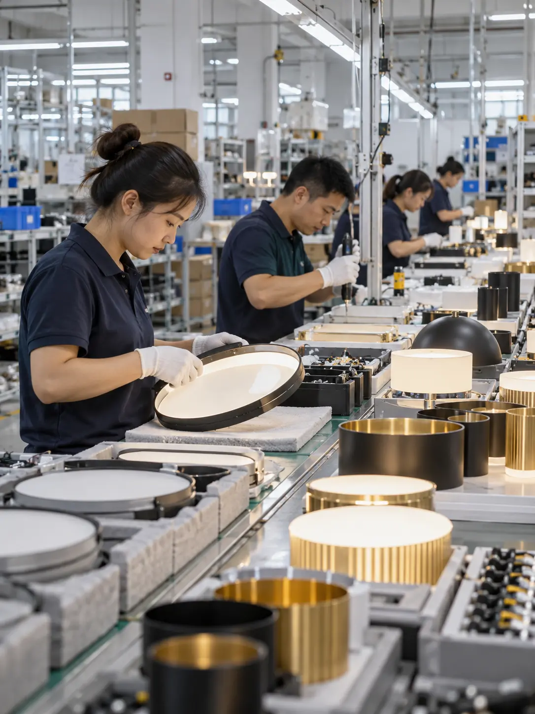 JackonLux lighting production and assembly line