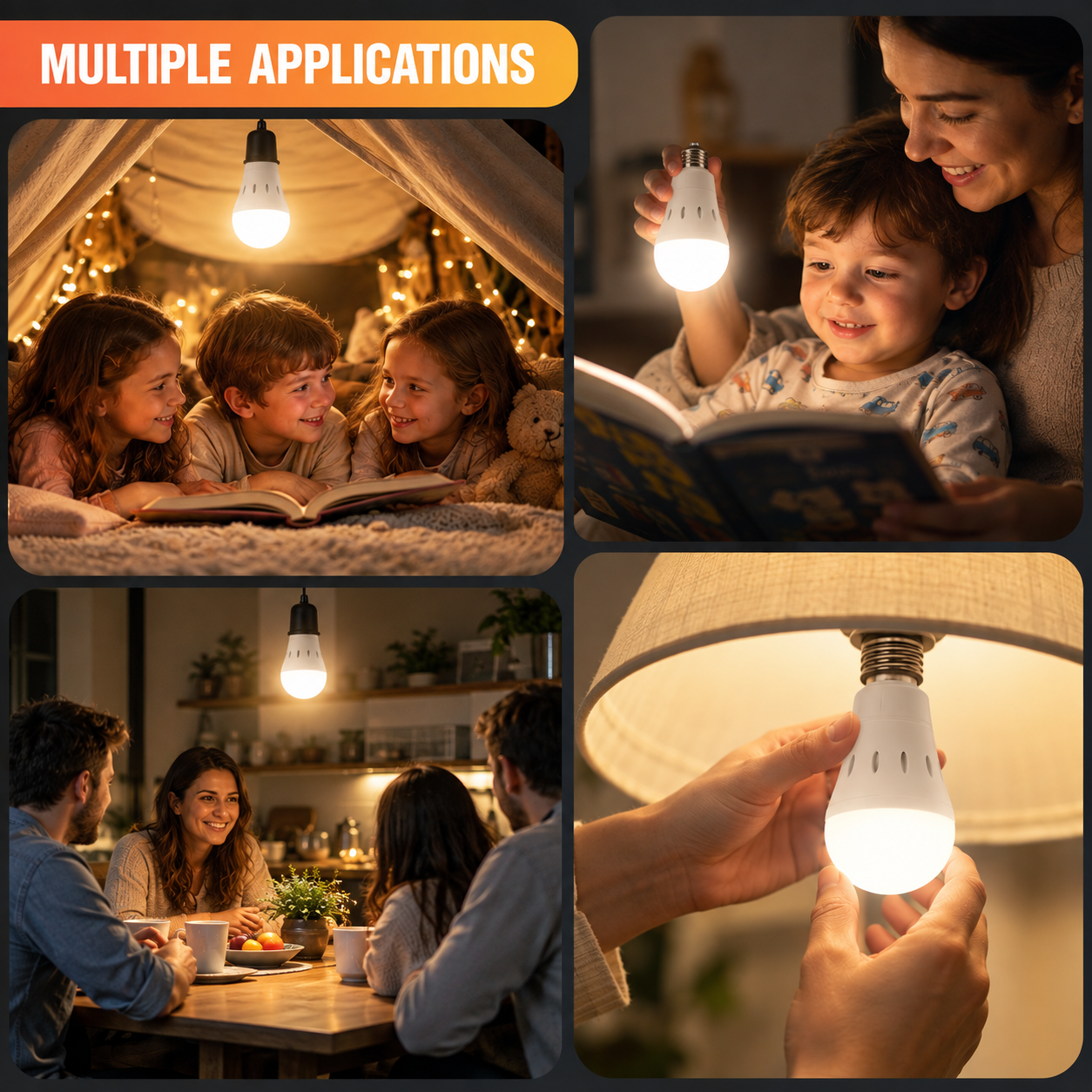 JackonLux Battery Operated Light Bulbs Used for Reading, Camping, Bedside, and Living Room