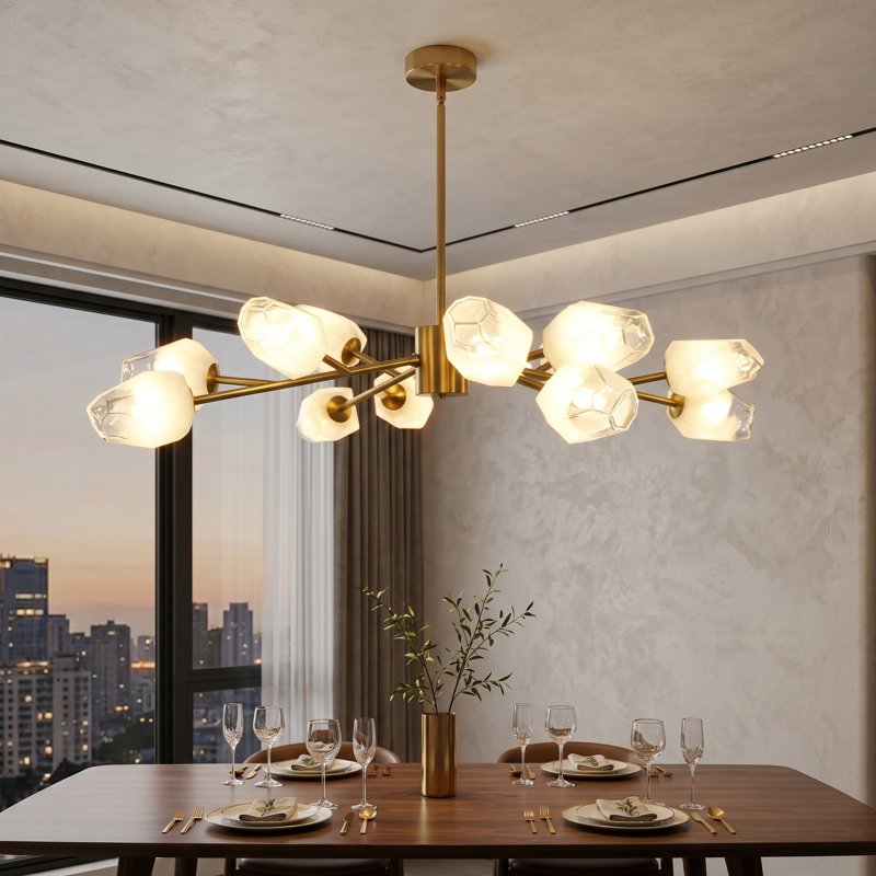 JackonLux 12-Light Brushed Gold Sputnik Chandelier product view 4