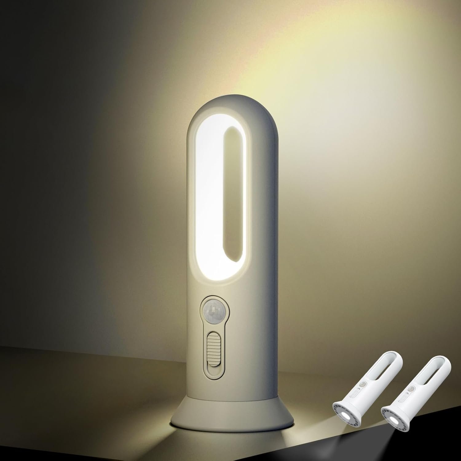 JackonLux Rechargeable Motion Sensor Night Light Flashlights, 2 Pack
