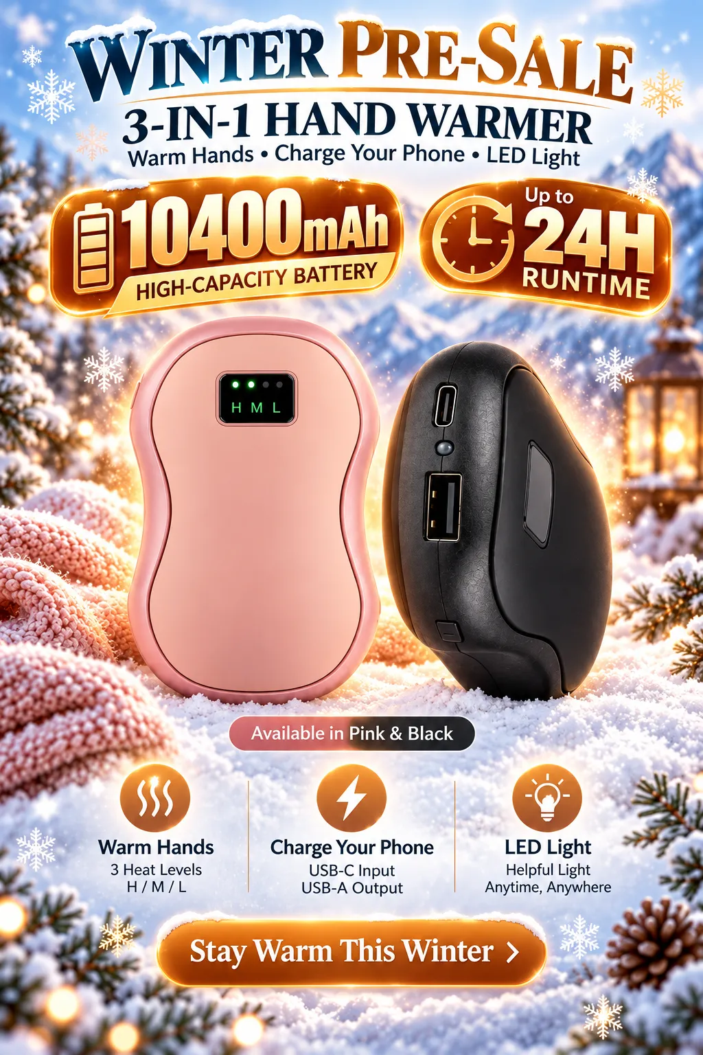 Warm Winter Special on rechargeable hand warmers