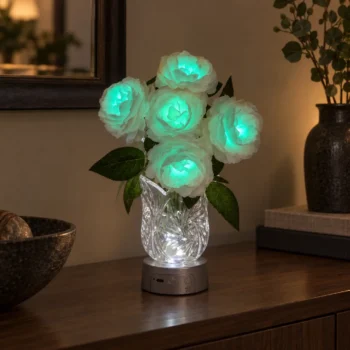 Rechargeable RGB Flower Lamp with Remote – Peony or Rose: rose Lamp Product View