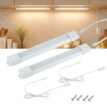 Plug-In Under Cabinet Lights – 12/18/24 Inch LED Bars