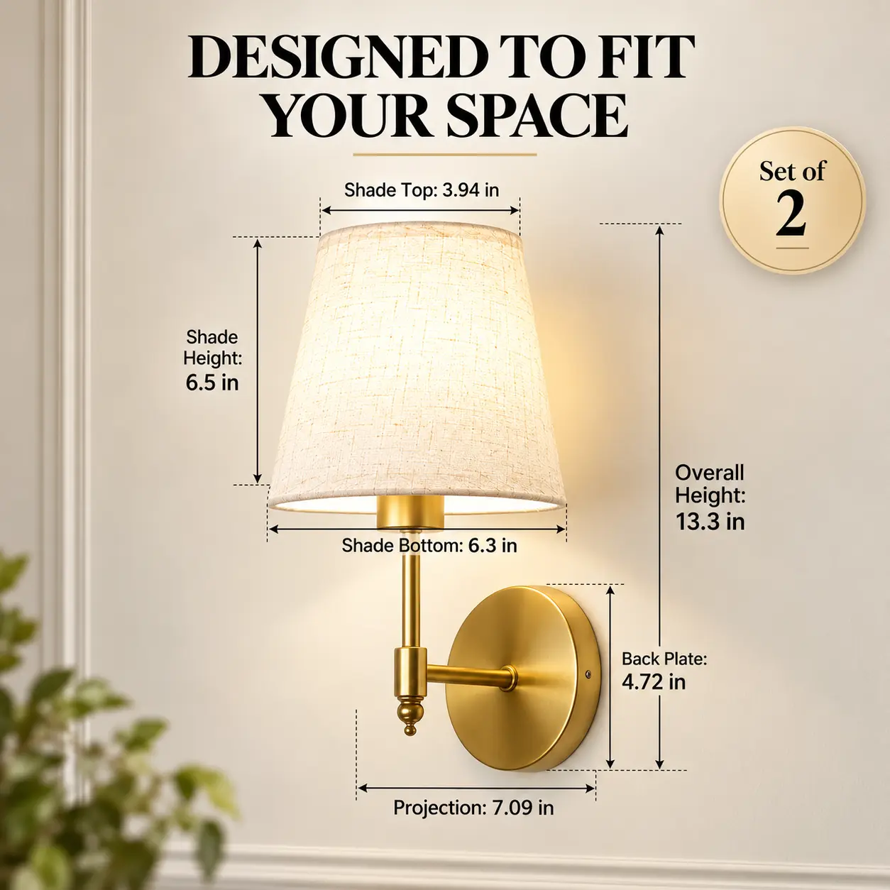 Rechargeable Cordless Wall Sconces with Remote, Set of 2: designed to Fit Your Space