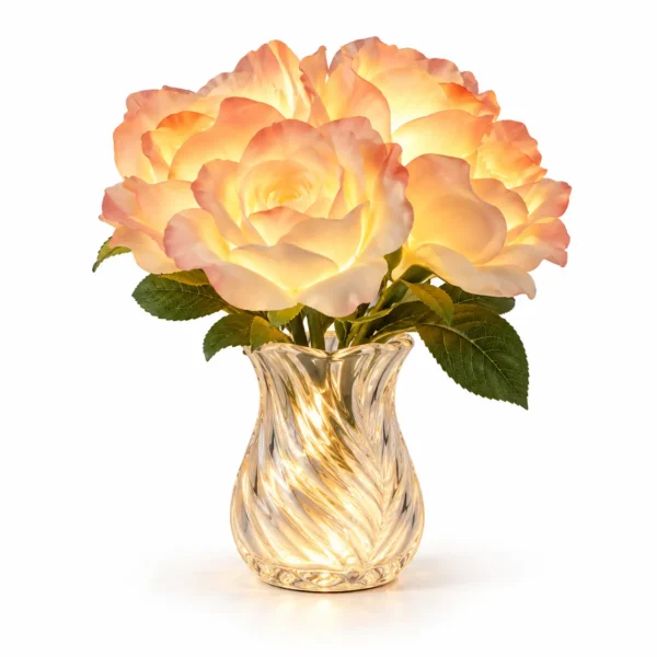 Illuminated flower decor lamp