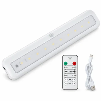 12-Inch Rechargeable Under Cabinet Light – Motion Sensor & Remote