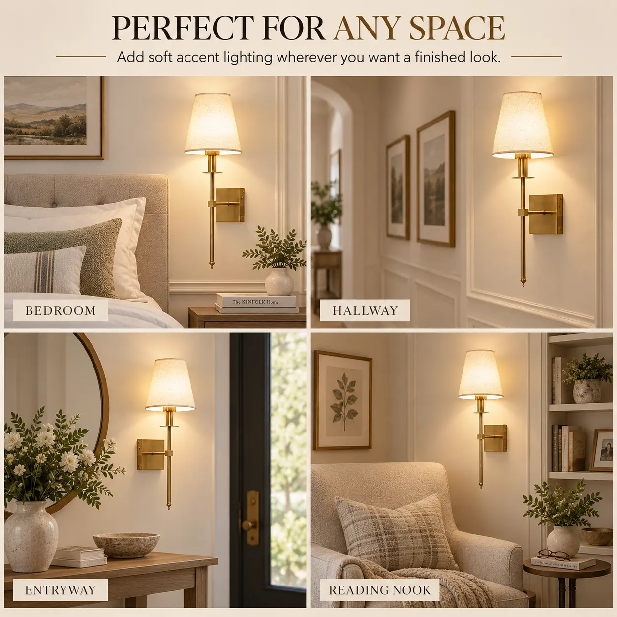 Cordless Wall Sconce Set of 2 – Rechargeable Battery Wall Lights with Remote: multi-Room Use