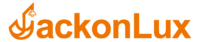 JackonLux logo orange wordmark