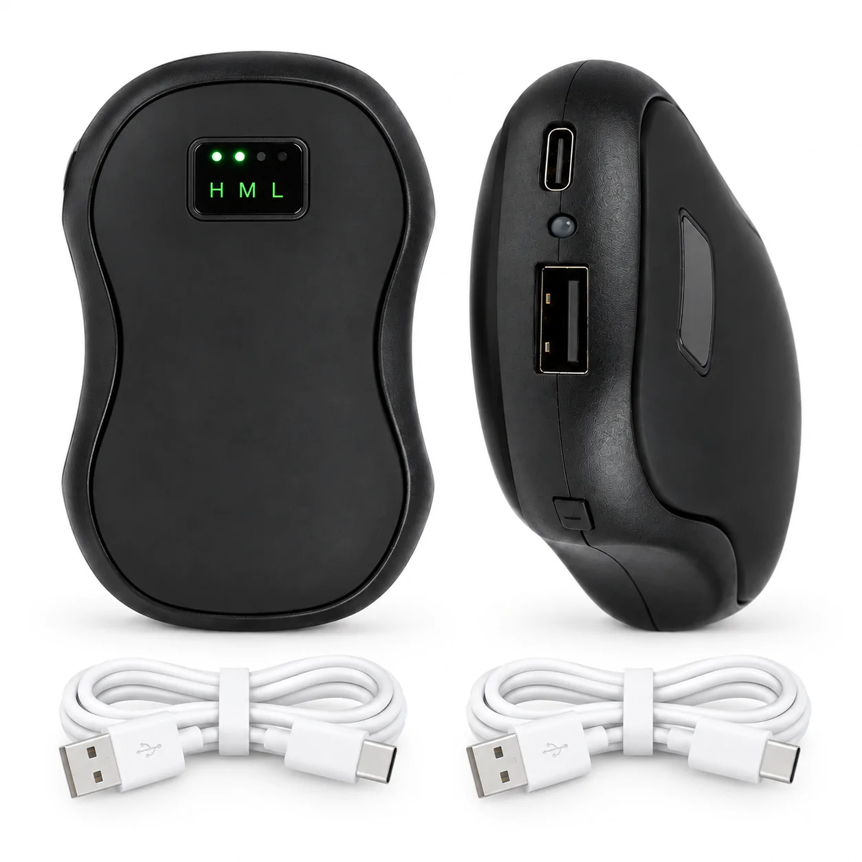 JackonLux rechargeable hand warmers 2 pack in black